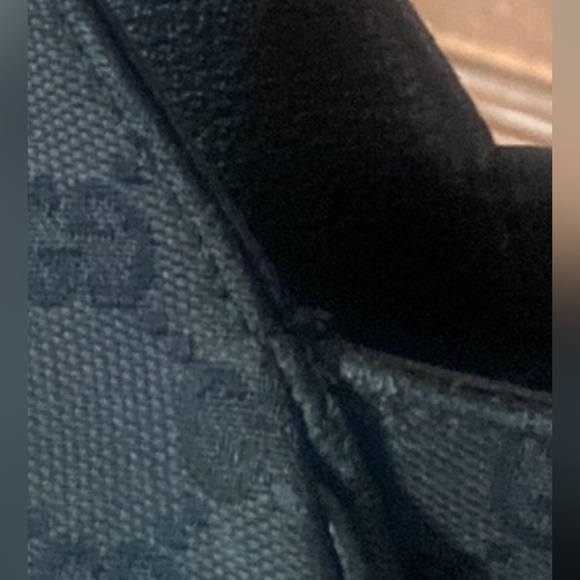 Vintage BLACK MONOGRAM CANVAS JACKIE SHOULDER BAG  Original Piston Clasp - Picture 10 of 10